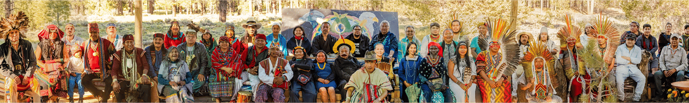 Aniwa elders and wisdom keepers gathered together in ceremonial dress
