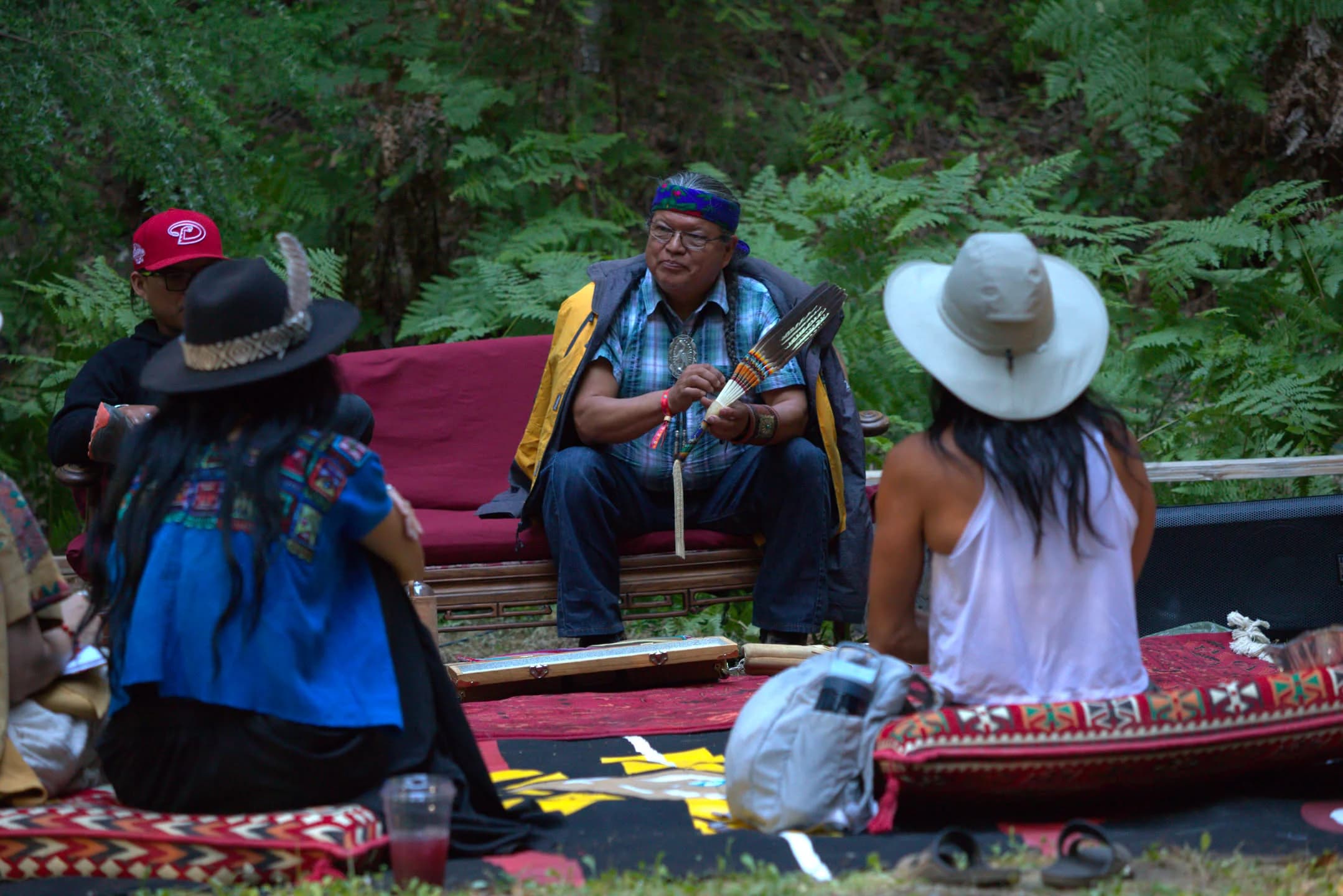 Patrick Scott, Diné artist and healer, teaching The Wisdom of Feathers
