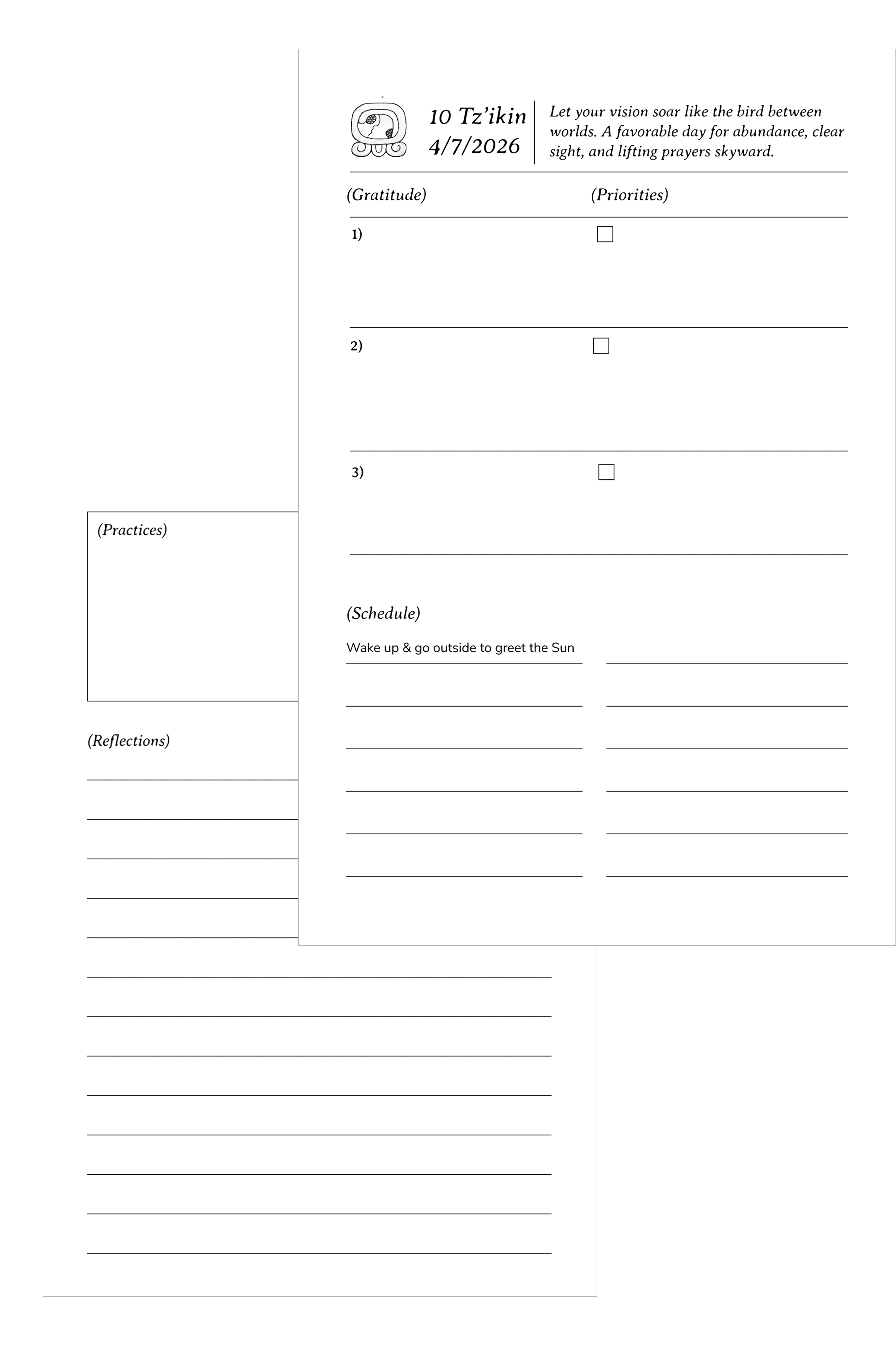 Daily Intention Setting